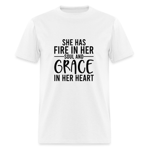 Fire in her soul Unisex Classic T-Shirt - white