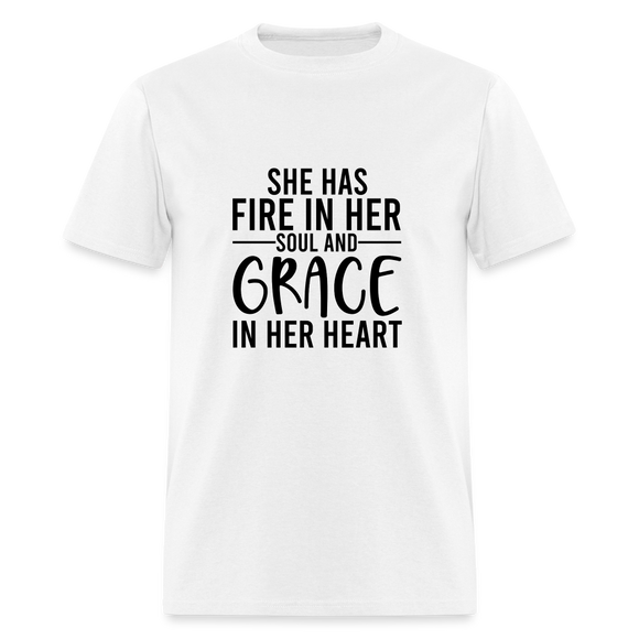 Fire in her soul Unisex Classic T-Shirt - white
