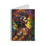 Black Girl Spiral Notebook - Ruled Line