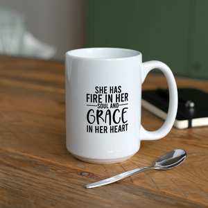 Fire in Her Soul Coffee/Tea Mug 15 oz - white