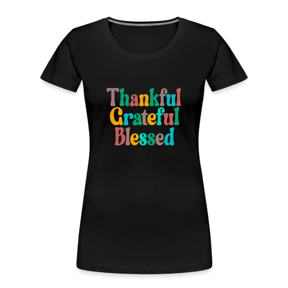 Thankful Women’s Premium Organic T-Shirt - black