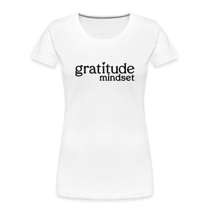 Gratitude Women’s Premium Organic T-Shirt - white